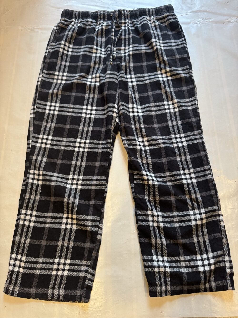 Men's Sonoma Flannel PJ Pants - Black/White - Large